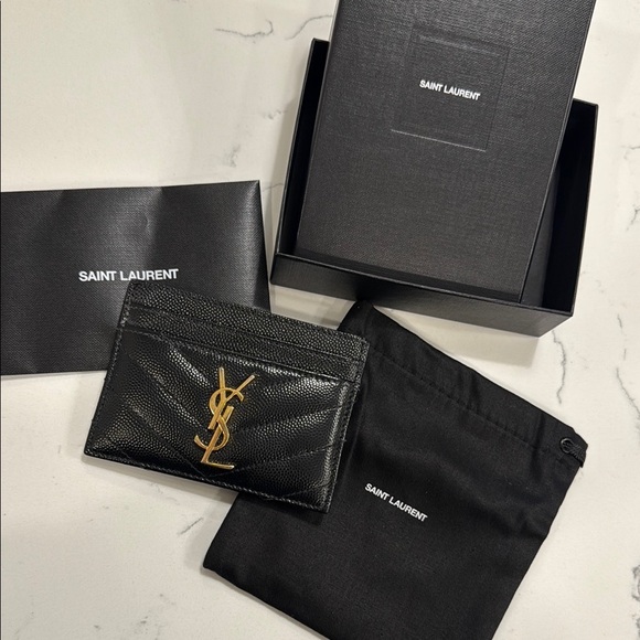 Yves Saint Laurent Black Card Holder - Picture 4 of 6